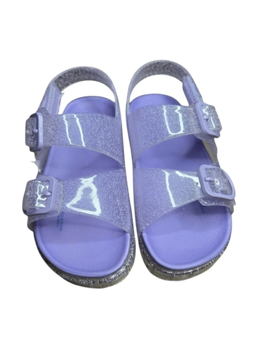 Wonder Nation Two Buckle Jelly Sandals in Lilac, Size 11 Toddler Girls NWT!